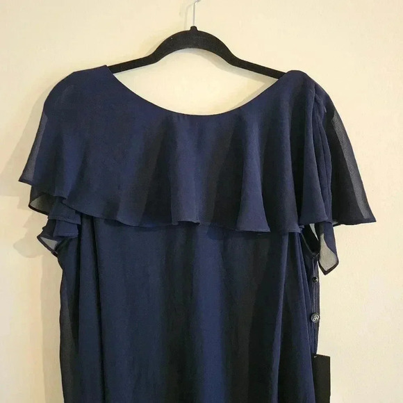 Adrianna Papell Ruffle Neck Dress - Picture 2 of 4
